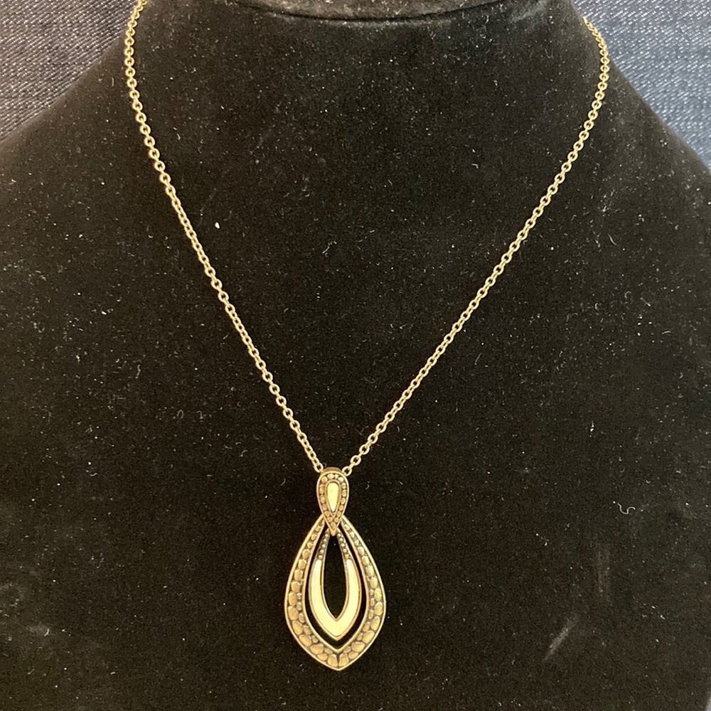 Lia Sophia enamel and brass necklace